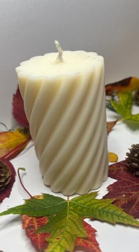 Cinnamon Vanilla Pillar Candle - 4 oz Natural Soy Wax Home Decor Candle