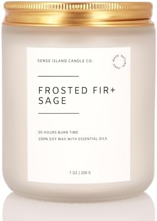 Frosted Fir and Sage Scented Jar Candle