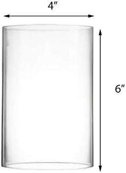 CYS EXCEL 2PCS Open Ended Clear Hurricane Candle Holder