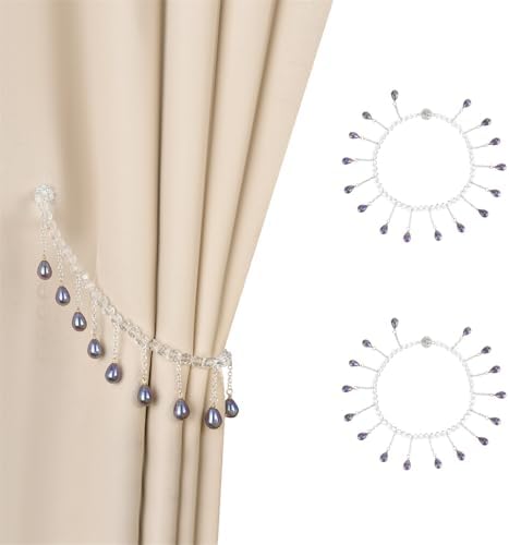 SUQ I OME Pearl Beaded Magnetic Curtain Holdback