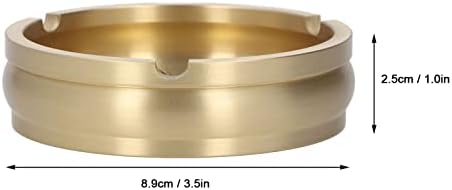 Joyzan Durable Brass Round Ashtray for Cigarettes
