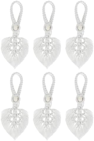 Uxcell 6 Pack Tassel Curtain Tiebacks Bohemian Leaf Design