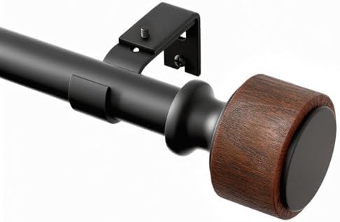 Wood Curtain Rods 30-88 Inches Heavy Duty 1 Inch Diameter