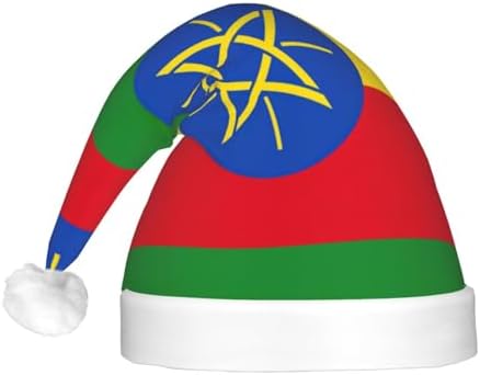 Ethiopia Flag Christmas Hat with LED Lights