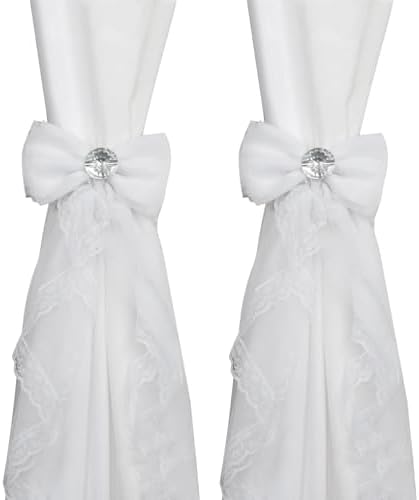 MY MIRONEY 2PCS Bowknot Curtain Tiebacks