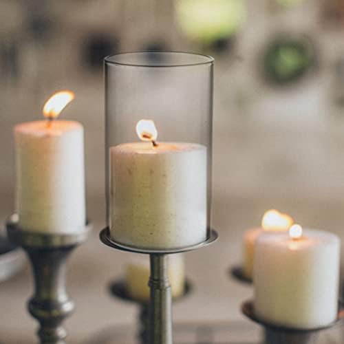 Uonlytech 2Pcs Glass Hurricane Candle Holder Sleeves