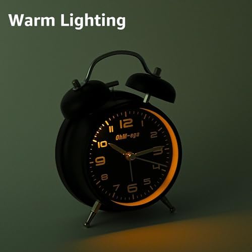 OhM-ega Twin Bell Alarm Clock for Heavy Sleepers