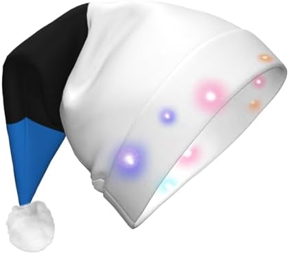 Estonia Flag Print Christmas Hat with LED Lights