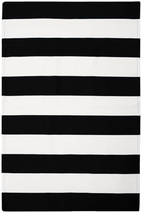 IOHOUZE Black White Striped Rug 275 x 43