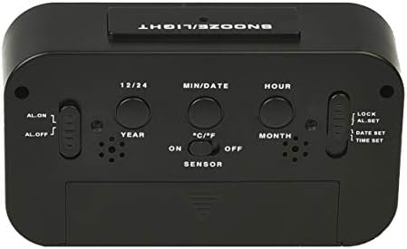 RCA Portable Alarm Clock with Night Light and Temperature Display