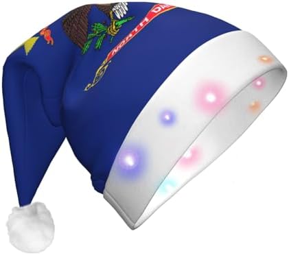 North Dakota State Flag Print Christmas LED Hat