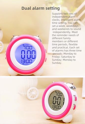 Super Loud Alarm Clock with Retro Design and Backlight Display