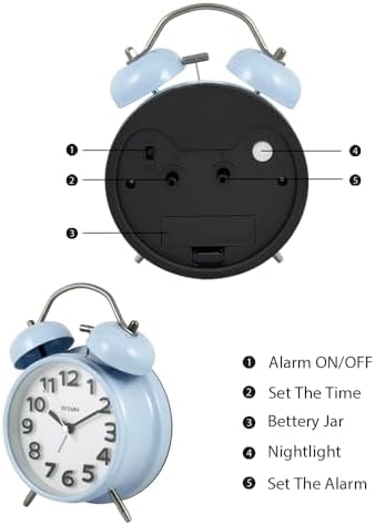 Loud Alarm Twin Bell Clock for Heavy Sleepers