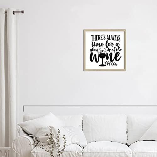 Ditooms Framed Wood Sign Plaque 7x7 Inch