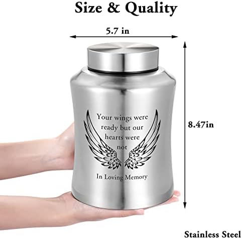 Stainless Steel Decorative Urn for Human Ashes