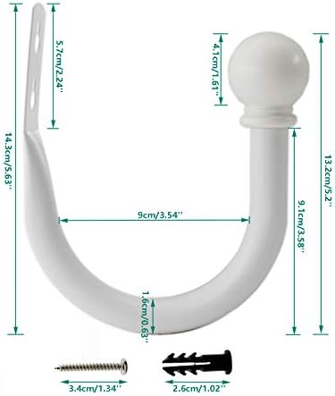 Ulifestar Decorative Curtain Holdbacks White