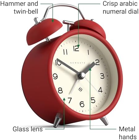 NEWGATE Charlie Bell Echo Alarm Clock Red