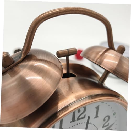 Classic Metal Alarm Clock with Double Bells and Silent Nightlight