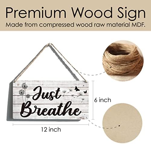 Funny Bathroom Signs Gift Farmhouse Wooden Hanging Sign Rustic Wall Art