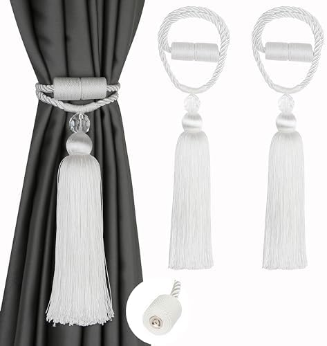 BEL AVENIR Magnetic Curtain Holdbacks with Tassels