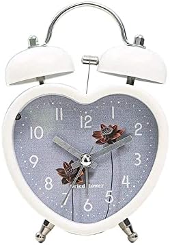 POUERW Metal Silent Alarm Clock with Nightlight