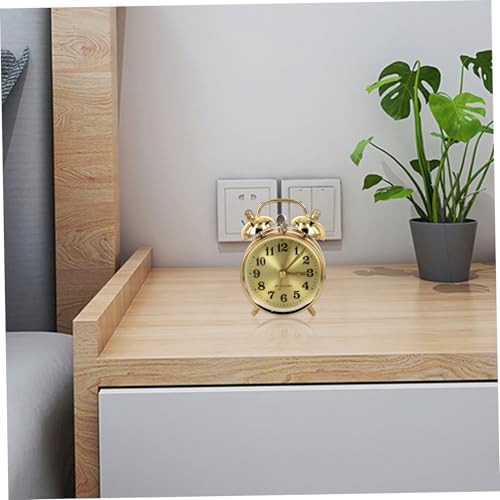 Wind Up Alarm Clock Gold Twin Bell Mechanical