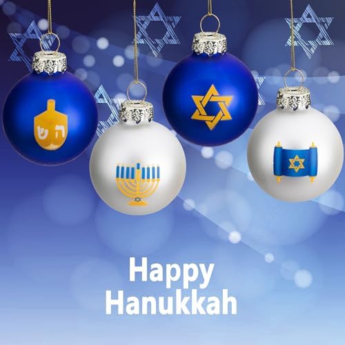 12pcs Glass Star of David Hanukkah Ornaments