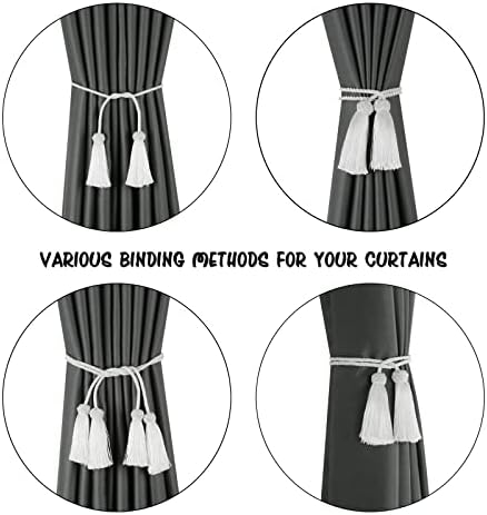BEL AVENIR 2 Pack Curtain Tiebacks with Tassels