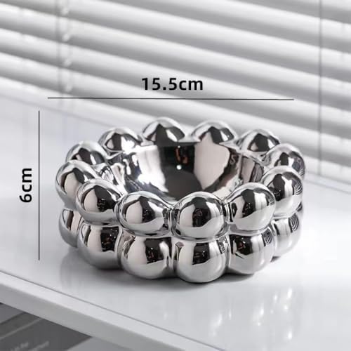 WAIT FLY Creative Bubble Ceramic Ashtray - Silver
