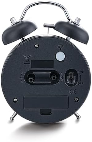 OhM-ega Twin Bell Alarm Clock for Heavy Sleepers