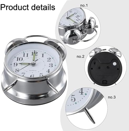 Metal Twin Bell Alarm Clock with Luminous Hands