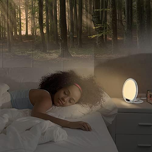 Portable Light Therapy Lamp with Sunrise Alarm and APP Control