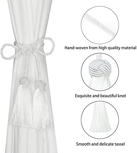 BEL AVENIR 2 Pack Curtain Tiebacks with Tassels