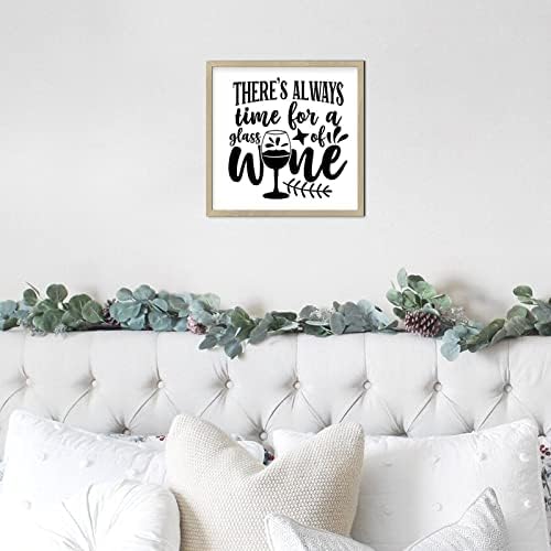 Ditooms Framed Wood Sign Plaque 7x7 Inch
