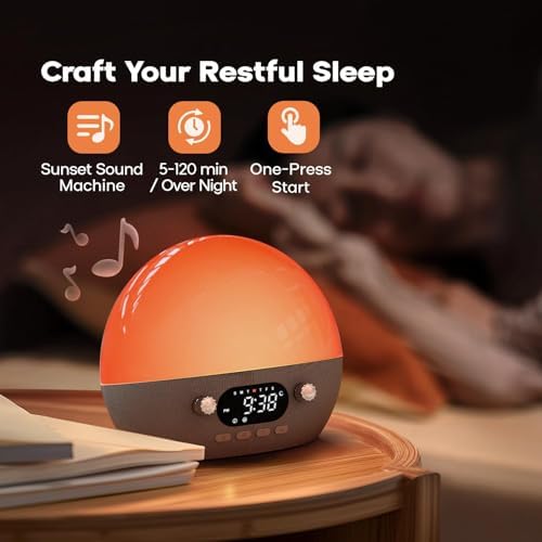 Dekala RestOnn Sunrise Alarm Clock with Night Light and White Noise