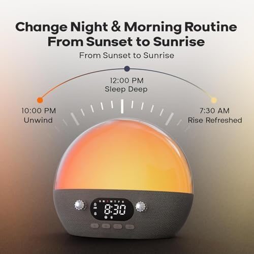 Dekala RestOnn Sunrise Alarm Clock with Night Light and White Noise