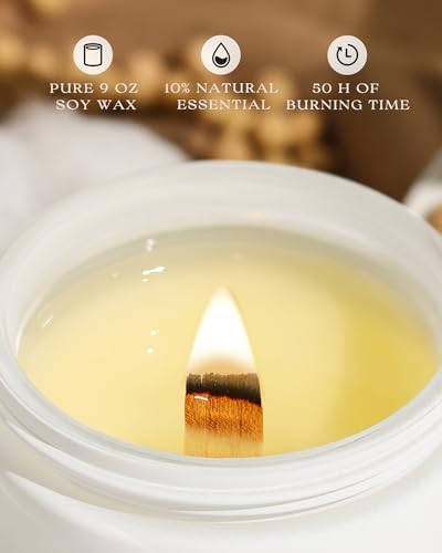 AOOVOO 4 Pack Scented Candles - Lavender Vanilla Sage Eucalyptus