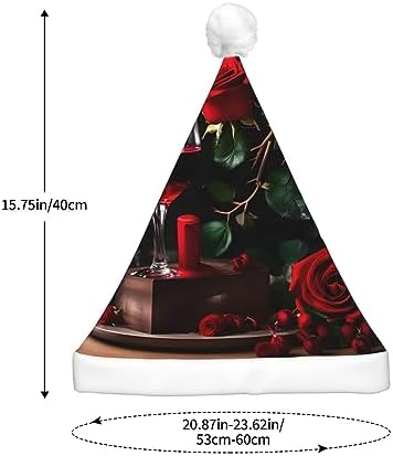 Red Rose And Wine Decor Led Christmas Hat Unisex Beanie