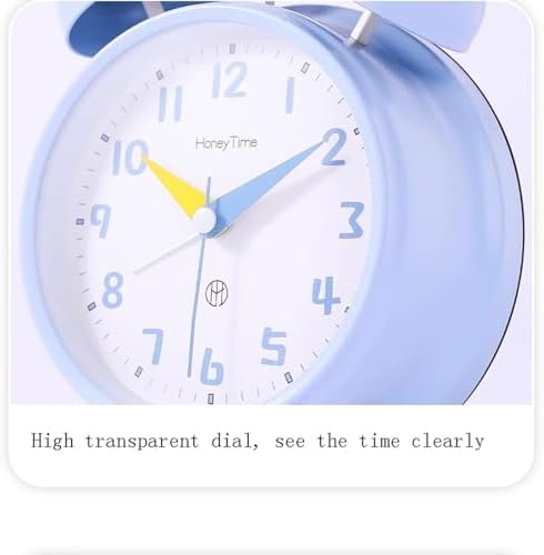 4 Inch Super Quiet Double Bell Alarm Clock with Luminous Display