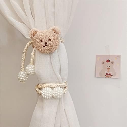 2 Pack Cartoon Bear Curtain Tiebacks White