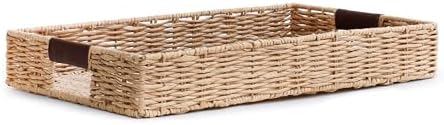 Summit Living Handwoven Rattan Serving Tray 20x12