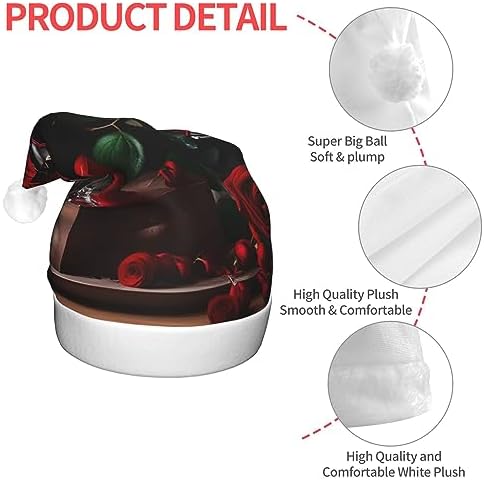Red Rose And Wine Decor Led Christmas Hat Unisex Beanie