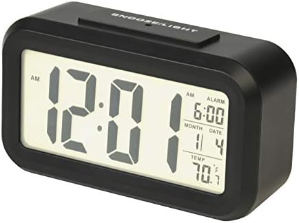 RCA Portable Alarm Clock with Night Light and Temperature Display