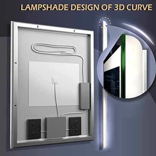 GP GANPE 32x40 Inch Smart LED Bathroom Mirror with Bluetooth