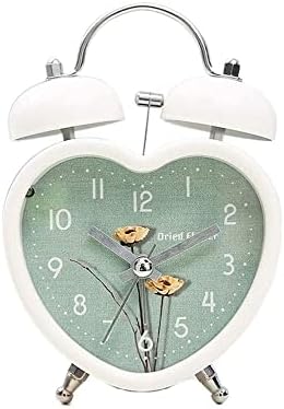 POUERW Metal Silent Alarm Clock with Night Light