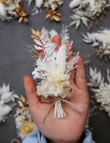 Xins Convey Mini Dried Flower Bouquet Set Pack of 12 Gold