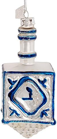 Kurt Adler 4-14 Inch Glass Jewish Dreidel Hanukkah Ornament