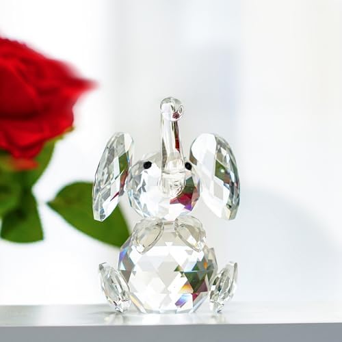 HD Crystal Elephant Figurine Statue