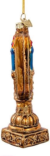 Kurt S Adler 4-5 Inch Noble Gems Glass Menorah Ornament