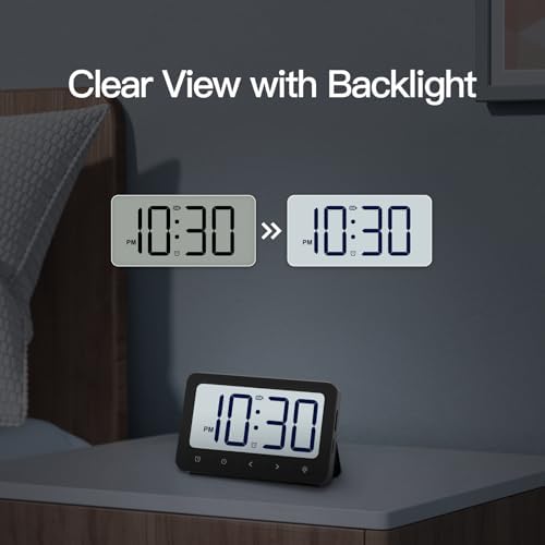 ANJANK Digital Travel Alarm Clock with MagSafe Charging